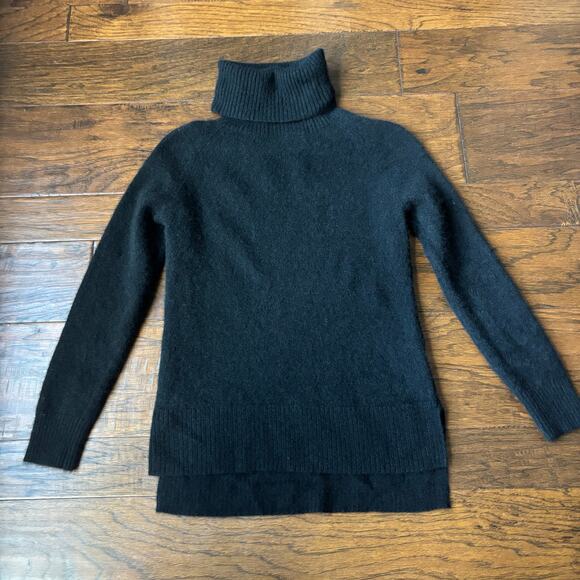 41 Hawthorne 100% Cashmere Black Turtleneck Sweater Minimalist Essential Sz S - Picture 1 of 9